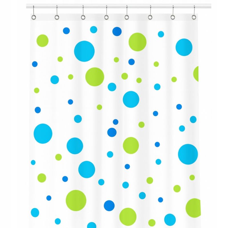 Zasłona prysznicowa Estiva PEVA koła zielone blue 240x200 cm ekologiczna 1 szt