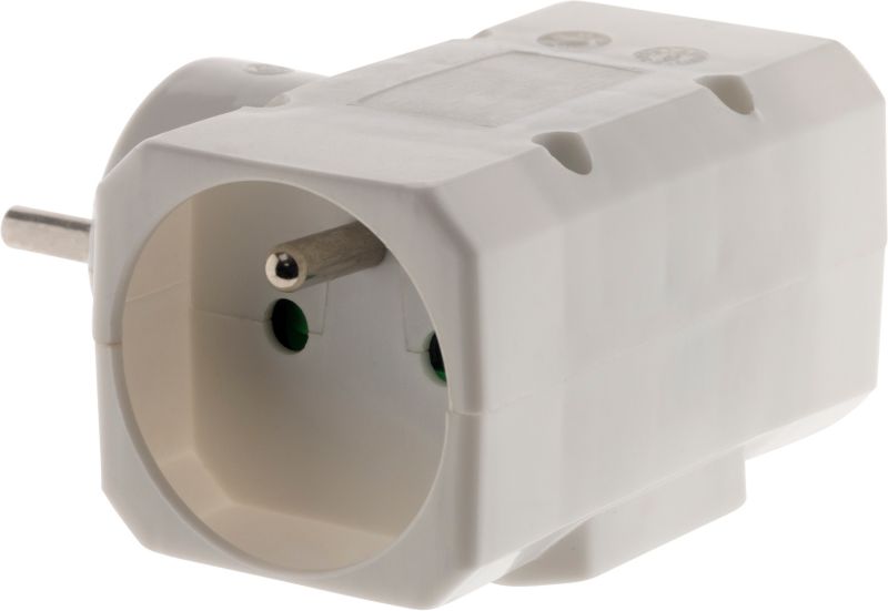 Rozgałęźnik z przesłoną pionowy 3 gniazda z uziemieniem 16 A