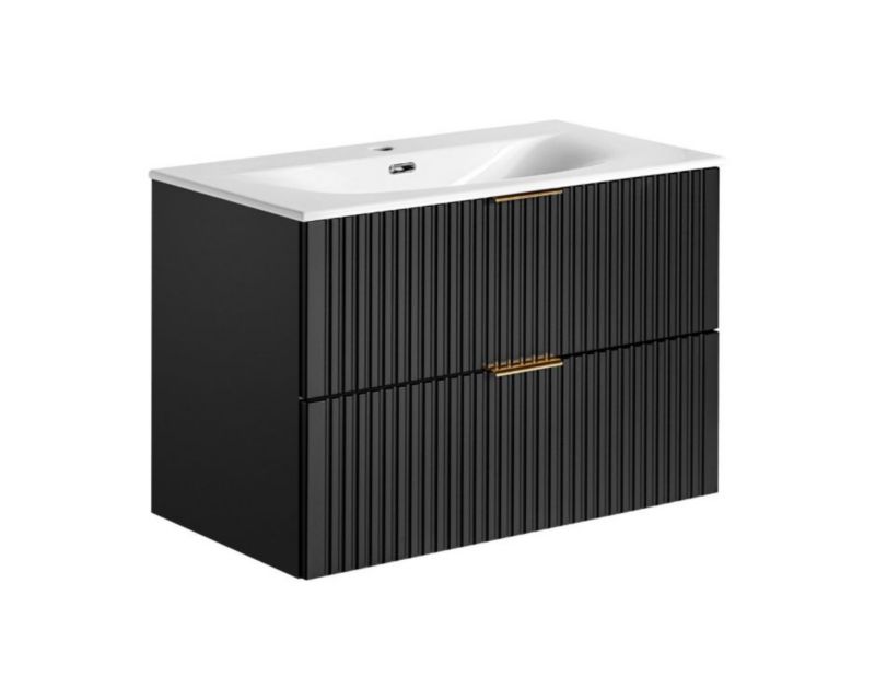 Szafka Comad pod umywalkę ADEL BLACK 82 80cm czarny mat 1 szt