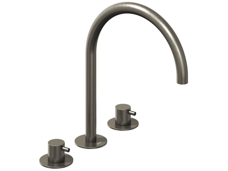 Bateria umywalkowa Ravak stojąca Espirit ES 018.20GB 3-otworowa 270 mm bez korka, grafit 1 szt