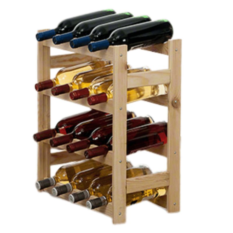 Stojak na butelki MODO24 16 but drewno naturalne 54x43x25 cm 1 szt.