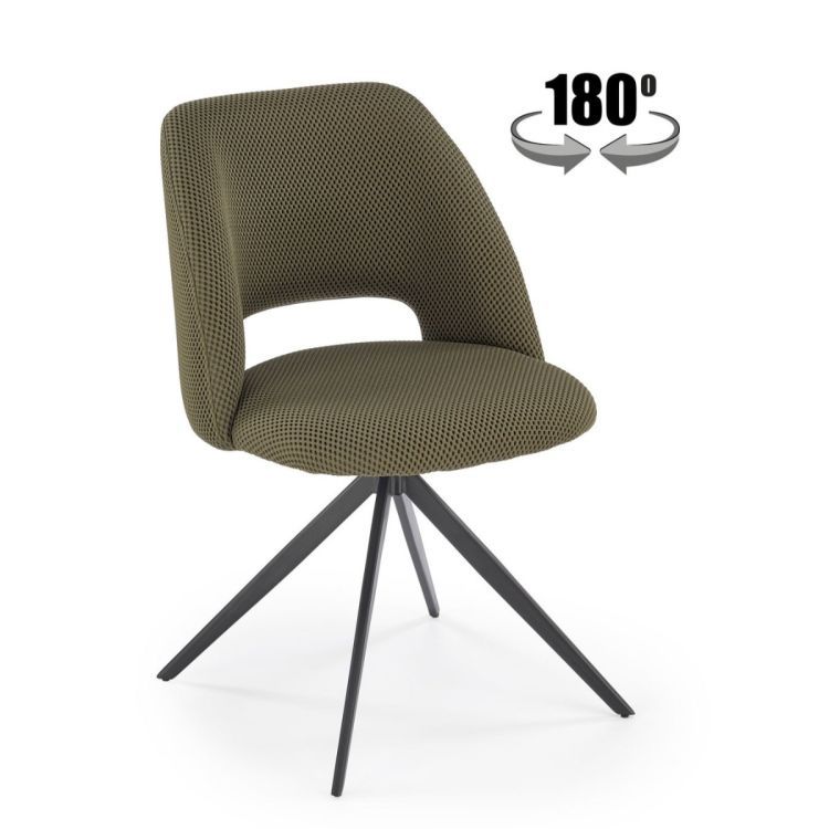 Krzesło Halmar tapicerowane K546 oliwkowe obracane 1 szt