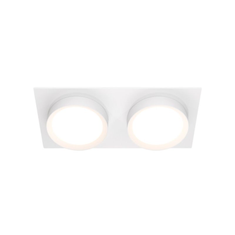 Oprawa sufitowa wpuszczana Maytoni Hoop biała 2 x GX53 x 15W IP20 wym: 4,5 x 22 x 11 cm prostokątna - 1 szt.