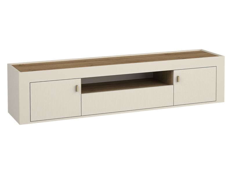 Szafka RTV MIRJAN 24 Mossa 2D1S MO08 kaszmir/dąb whisky 1 szt.