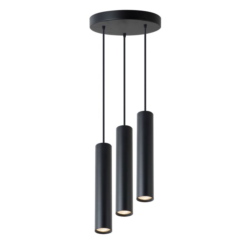 Lampa wisząca sufitowa MasterLED Keon 3-punktowa LED GU10 loft t131,5 cm IP20 okrągła czarna 1 szt.