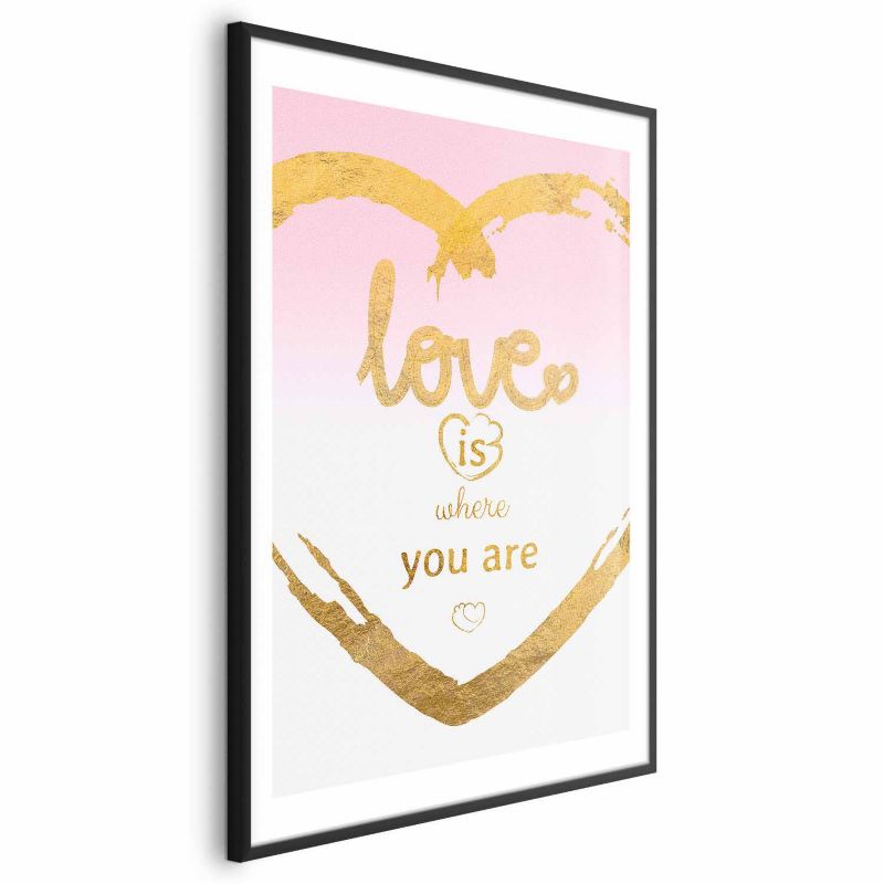 Plakat Artgeist Love Is 40x60 cm z ramą czarną 1 szt