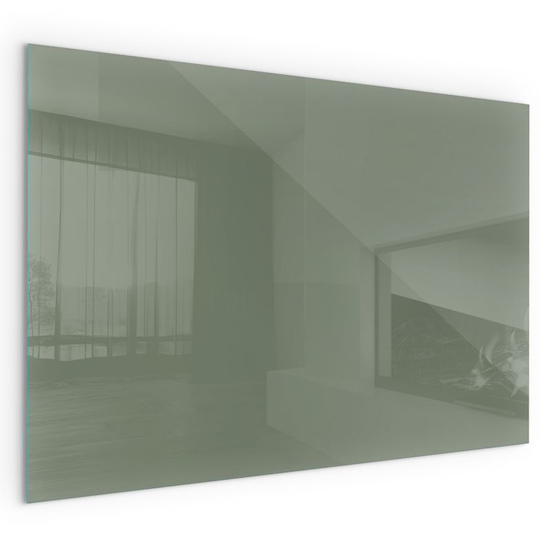 Szklana Podkładka Pod Kominek Prostokąt Wallfluent 60x40 cm Oliwkowy zielony 1 szt.