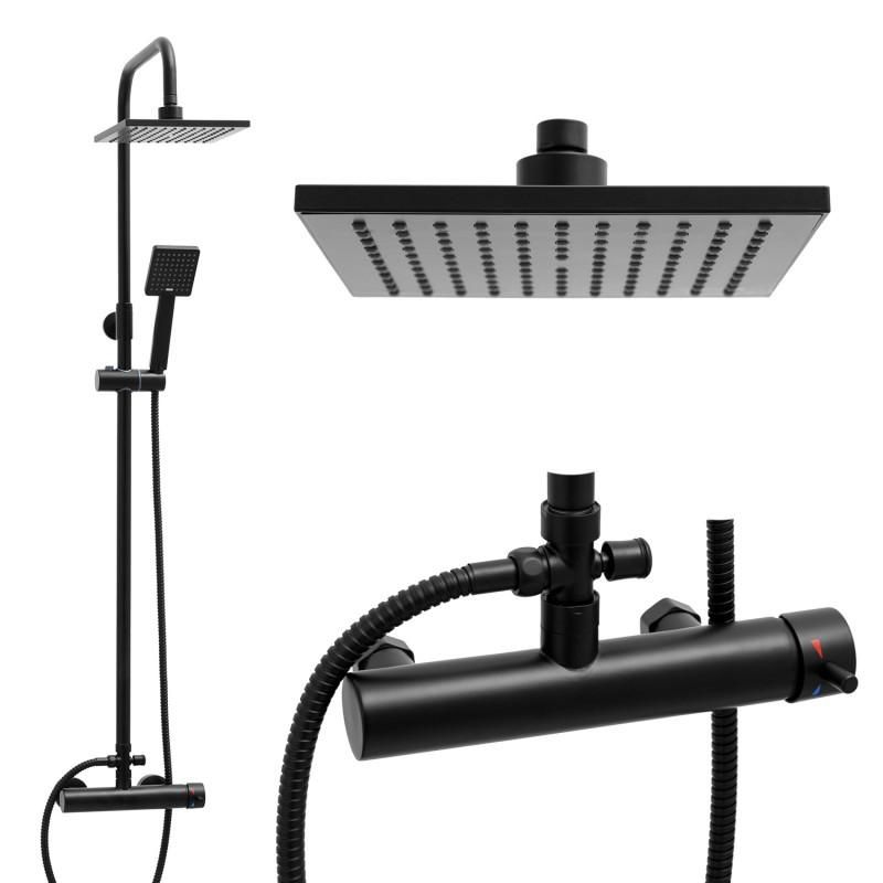 Bateria prysznicowa Yoka Home natynkowa z zestawem prysznicowym deszczownica 20 cm 1 szt.