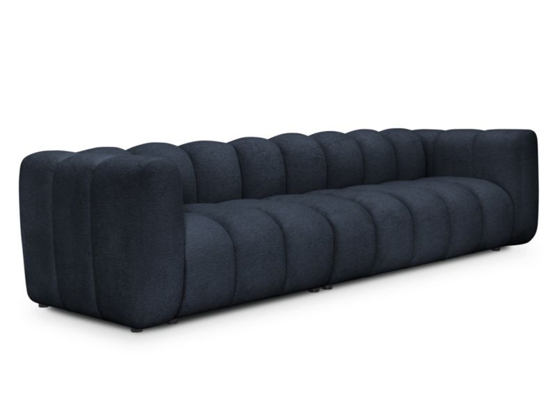 5-osobowa kanapa modułowa LaMiaSofa NAPOLI z tkaniny szenilowej 289x89 cm niebieski 1 szt.