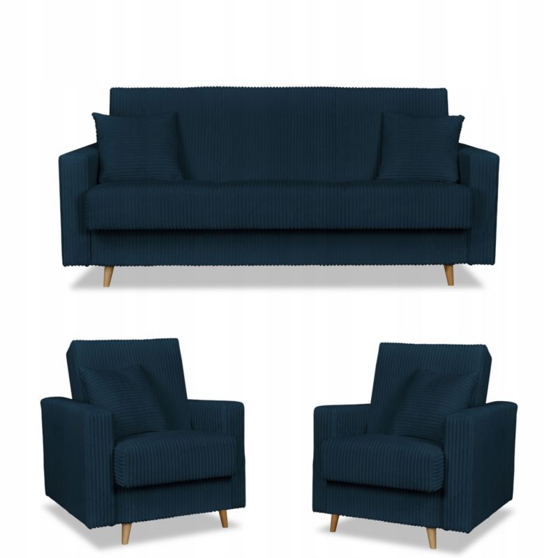 Zestaw mebli wypoczynkowy do salonu fotele Family Meble Rene ciemny zielony 1szt