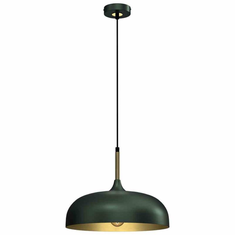 Lampa wisząca Milagro Lincoln 0328 zielono-złota szerokość 35 cm 1xE27 x 60W 1 szt.