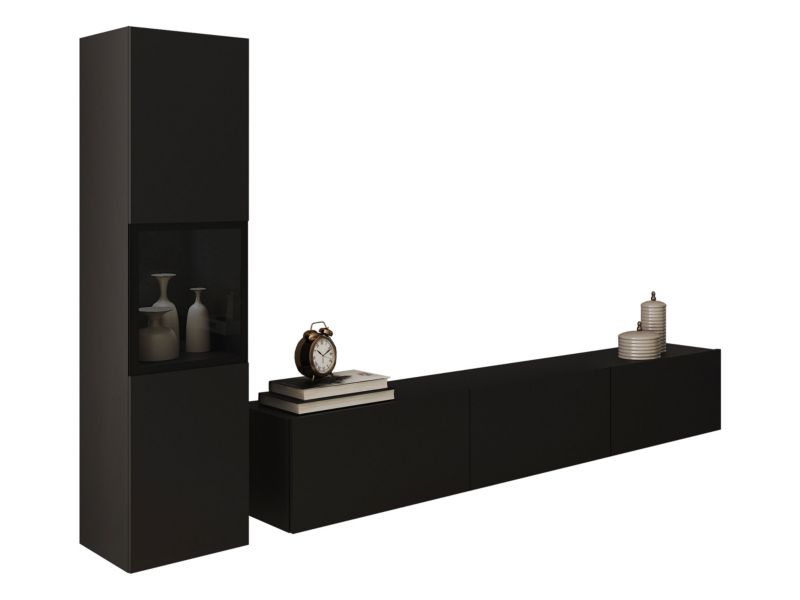 Meblościanka MIRJAN 24 Berlin I czarny grafit 1 kpl.