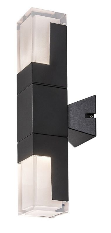 Kinkiet ścienny zewnętrzny Rabalux Darvas czarno-biały LED 12W 2700K-6000K 830lm IP54 wym: 35 x 6,5 x 11,5 cm - 1 szt.