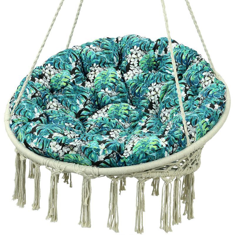 Poduszka na huśtawkę bocianie gniazdo AMPO niebieski czarny 100 cm 1 szt.