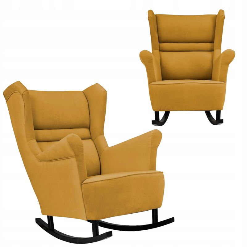 Fotel uszak do salonu bujany Family Meble Zoja złoty 1szt