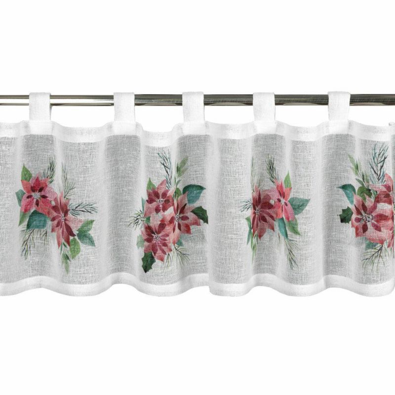 Zazdrostka Świąteczna Eurofirany 30X150 Cm Biała Kwiat 1 szt.