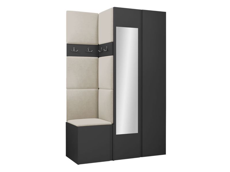 Garderoba MIRJAN 24 Orion XXVI grafit + beżowy 1 kpl.