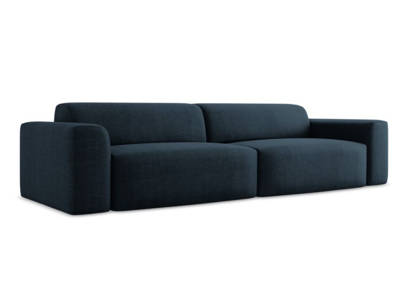 4-osobowa kanapa modułowa LaMiaSofa BOVA z tkaniny strukturalnej 300x104 cm królewski niebieski 1 szt.