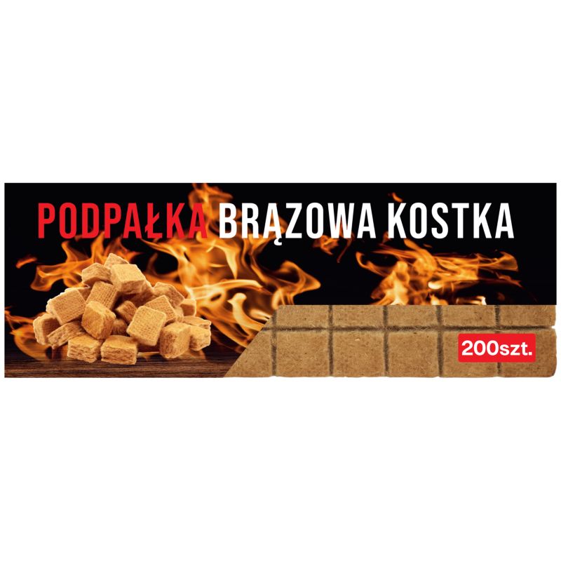 Podpałka kostka brązowa 200 szt.