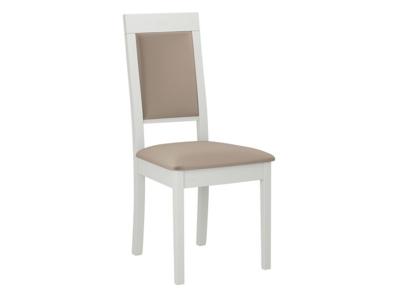 Krzesło MIRJAN 24 tapicerowane Roma XIII biały/plusz jasny beż 1 szt.