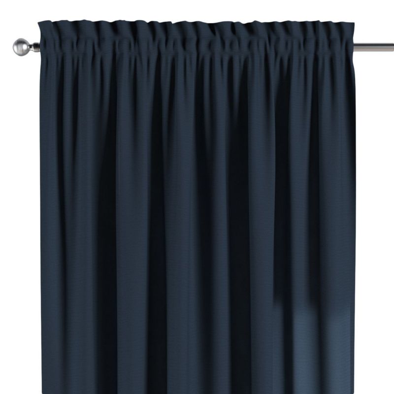 Zasłona na kanale z grzywką 1 szt. 130 x 260 cm Dekoria granatowy 1 szt.