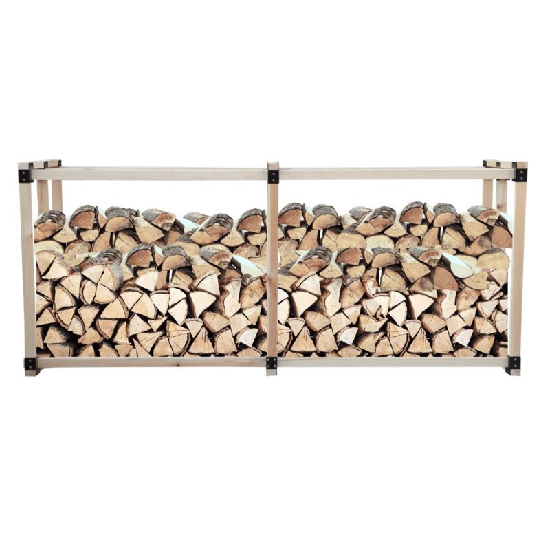 Drewniany Stojak na drewno opałowe MODO24 kominkowe wiata drewutnia 2,2 m3 1 szt.