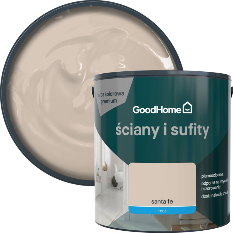 Farba plamoodporna GoodHome Premium Ściany i Sufity santa fe 2,5 l