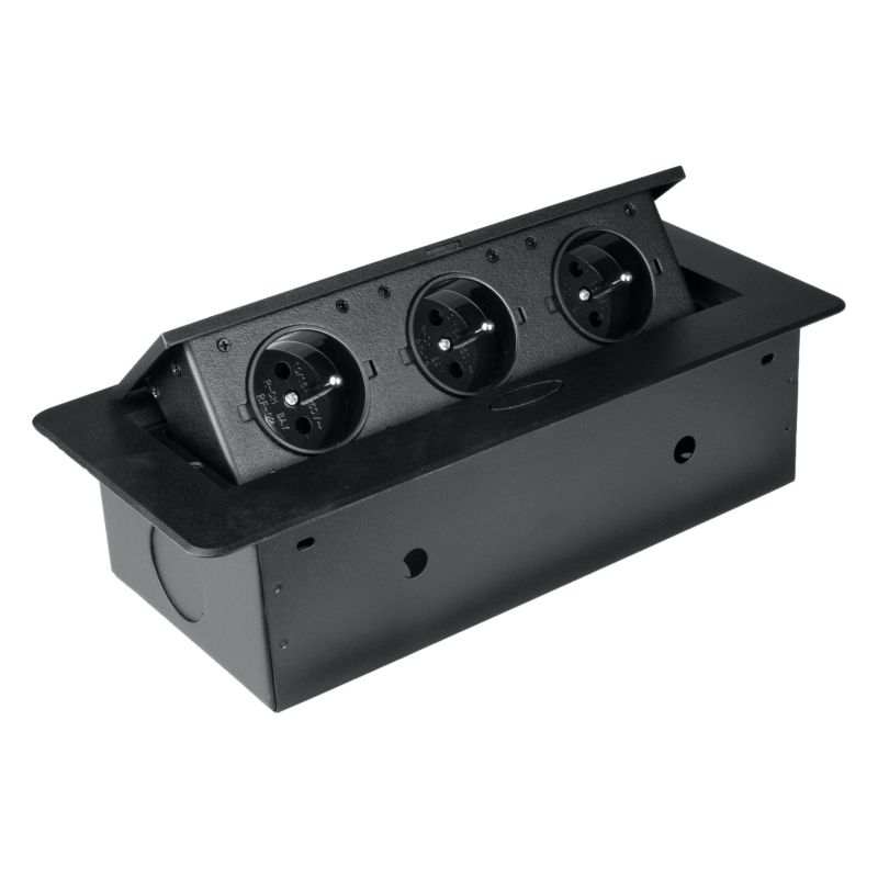 Przedłużacz podblatowy DPM Solid 3 gniazda z uziemieniem