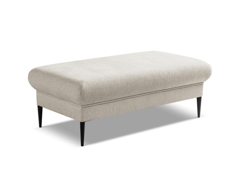 Pufa LaMiaSofa DIANO z tkaniny szenilowej 111x60 cm beżowy 1 szt.