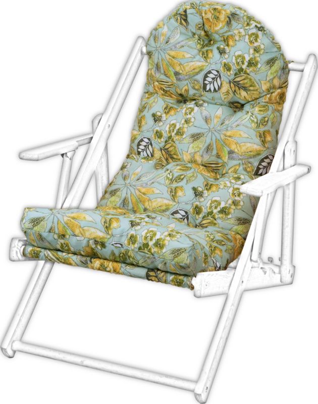 Poduszka na leżak drewniany AMPO beżowy niebieski 1 szt.