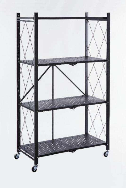 Regał metalowy na kółkach Lema INTESI czarny loftowy do garderoby i przedpokoju 122 cm 1 szt.