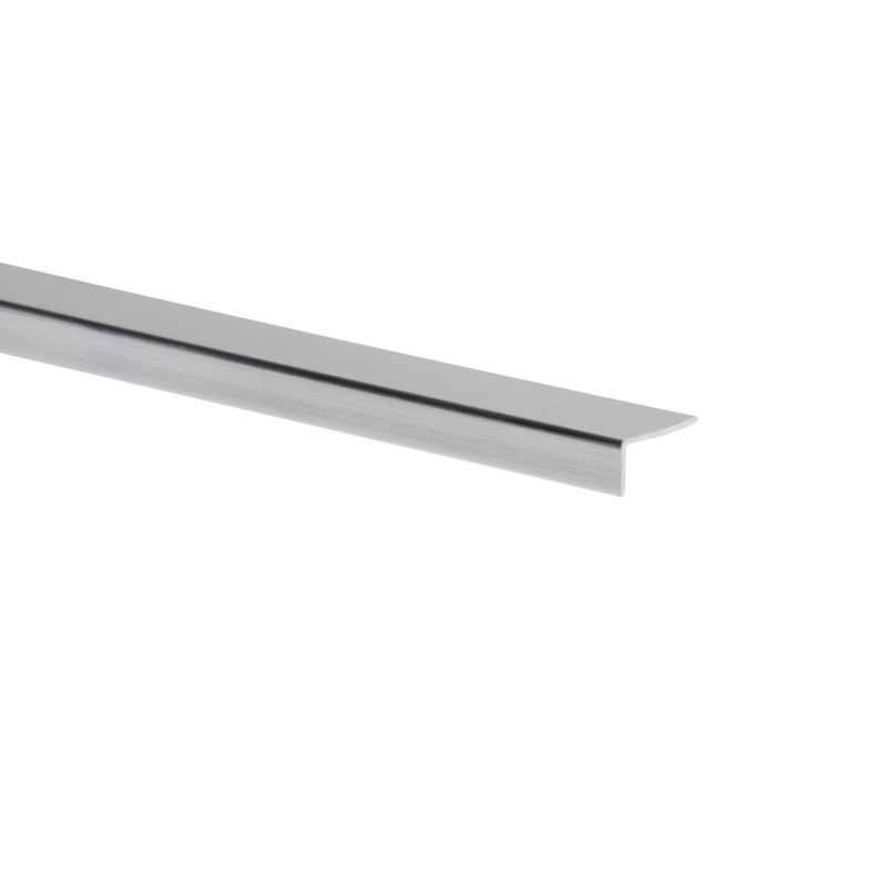 Kątownik PVC szczotkowany folia 2600 x 20 x 10 x 1,5 mm srebrny