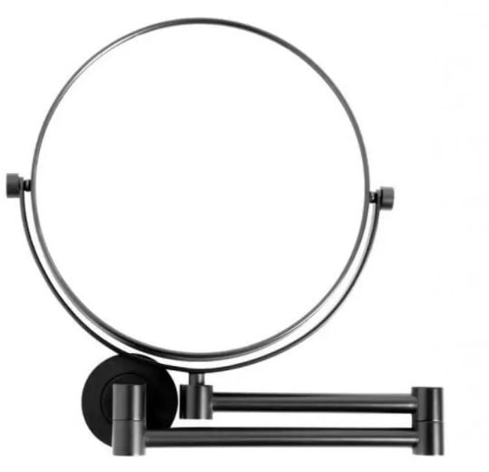 Lusterko kosmetyczne Stella okrągłe czarny mat obrotowe uchylne 1 szt.