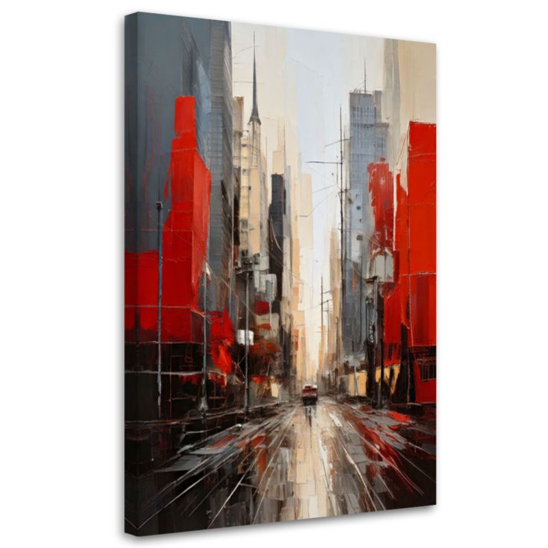 Obraz na płótnie Feeby Miasto Nowoczesna Abstrakcja 40x60cm 1szt