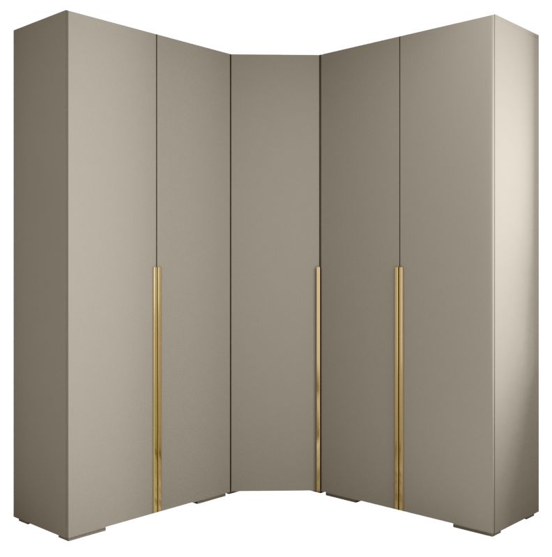 Garderoba wysoka do przedpokoju Abiks INOVA 1 Z5 kaszmir+złoty 1szt.