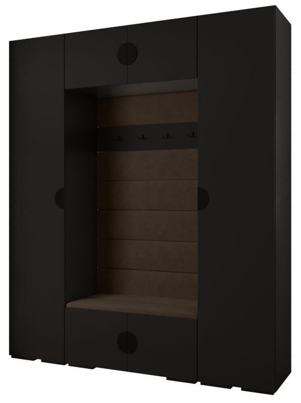 Garderoba do przedpokoju Abiks INOVA 4 Z13 czarny+czarny+manila04 1 szt.