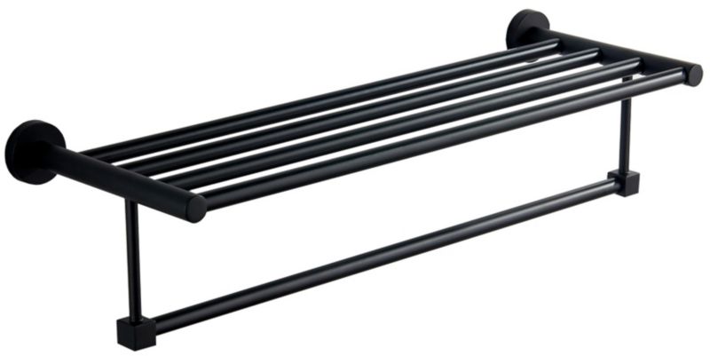 Półka na ręczniki Mexen Remo czarna 60x15 cm 4 szt.