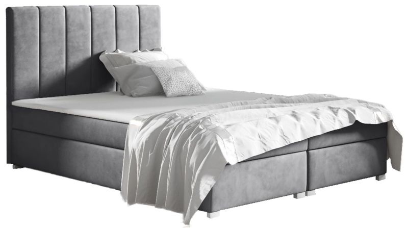 Łóżko kontynentalne 180x200 z pojemnikiem Bonni Brandi Szare 1 szt.