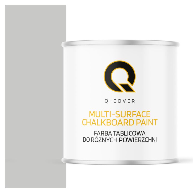 Farba Tablicowa Do Ścian Pisania Kredą Q-Cover Kolor Szary mleczny RAL7047 Mat 2.5L