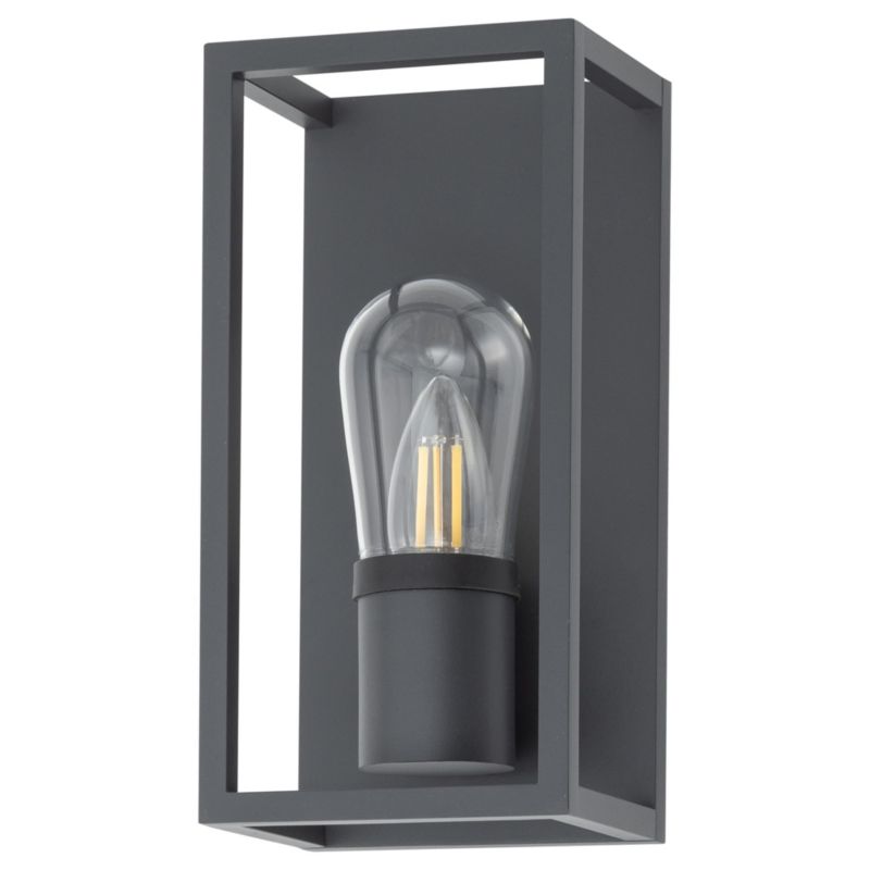 Kinkiet ścienny zewnętrzny Nowodvorski Lighting Margot czarny 1 x E14 x 6W IP54 wym: 25 x 12,5 cm - 1 szt.