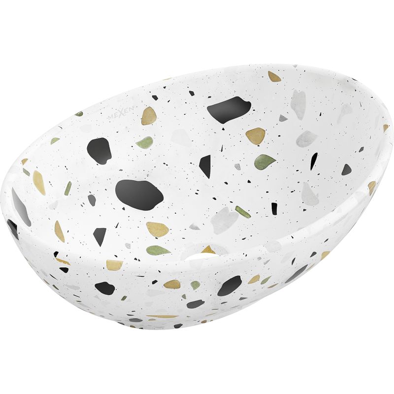 Umywalka nablatowa Mexen Elza biały kamień 40,5x33 cm 21014083 1 szt.