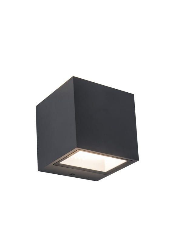 Kinkiet ścienny zewnętrzny Lutec Gemini antracyt LED 9W 4000K 850lm IP54 wym: 8,6 x 8,5 x 8,8 cm aluminium - 1 szt.