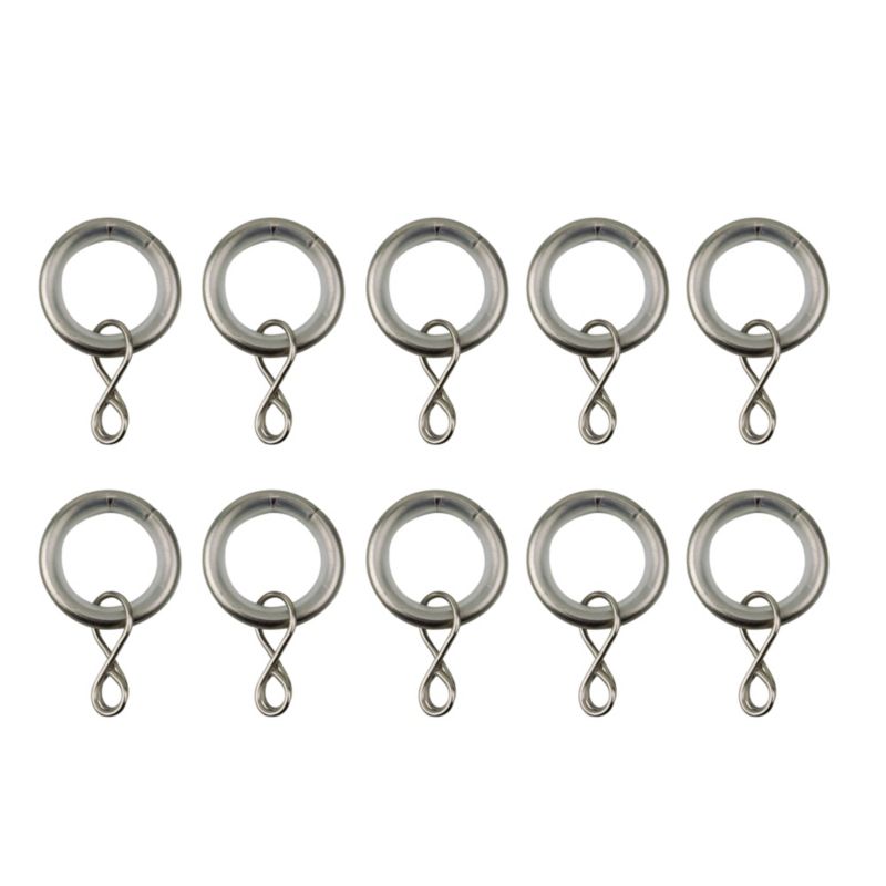 Zestaw kółek GoodHome Nisis srebrny 10 mm