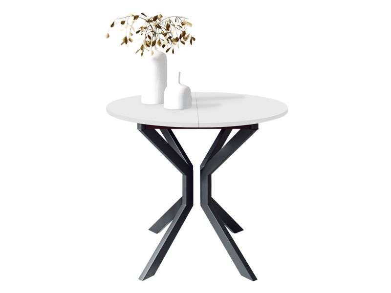 Stół MIRJAN 24 rozkładany Dione M 90 biały/czarny 1 szt.