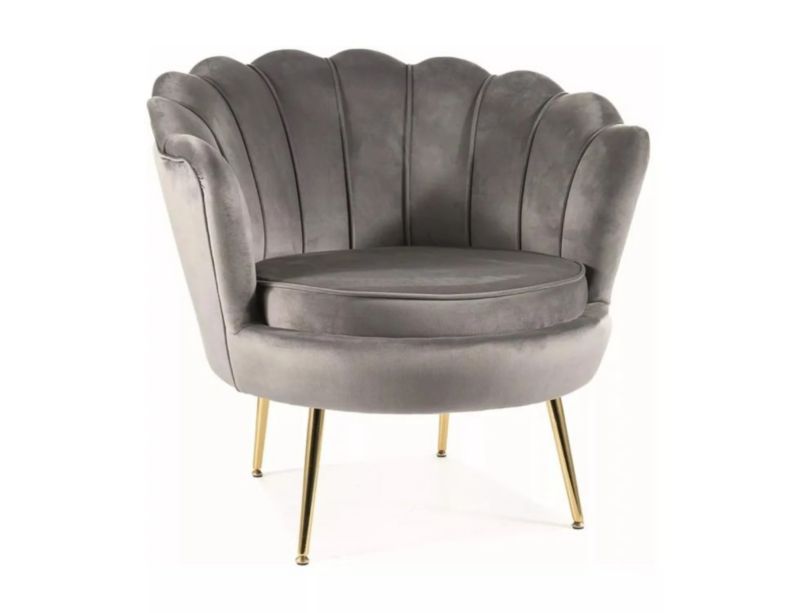 Fotel Signal tapicerowany CAMELLIA 1 VELVET szary 1 szt