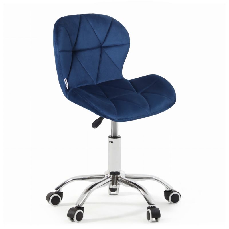 Fotel biurowy Bauerkraft obrotowy welurowy dla dziecka granatowy 1 szt.