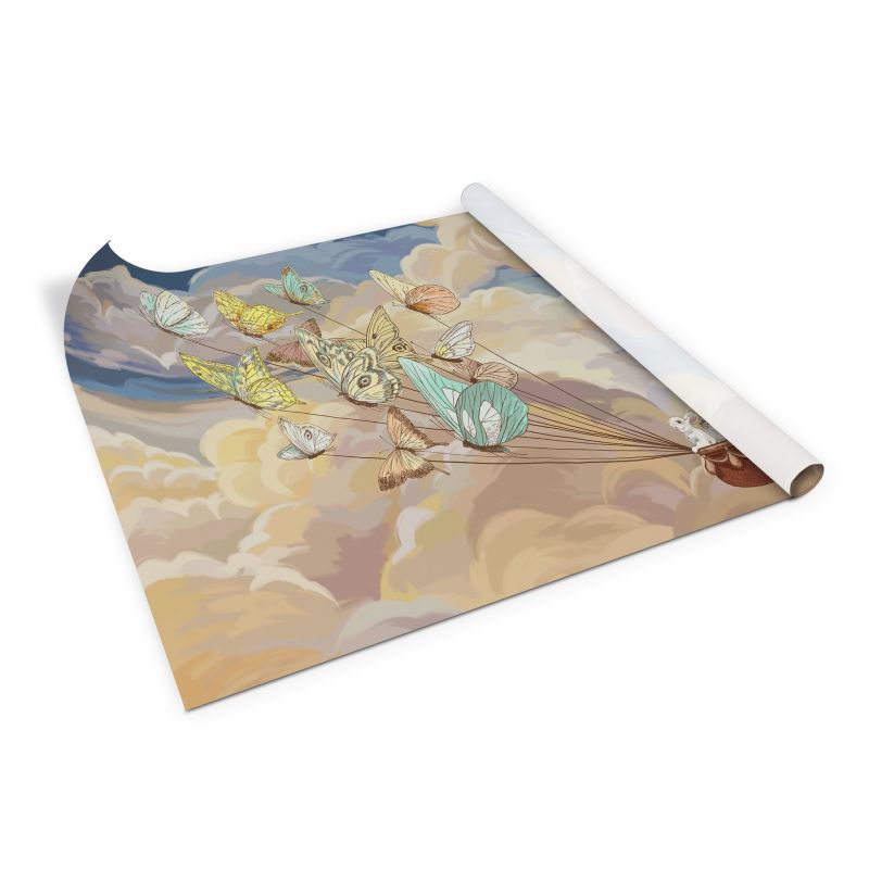 Samoprzylepna okleina Tulup 100x50 cm Motyle królik miś niebo 1 szt.