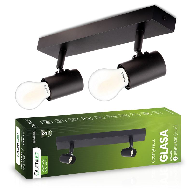 Lampa Sufitowa Lumiled Spot Tuba Reflektor Oprawa Halogenowa 2x E27 1 szt.