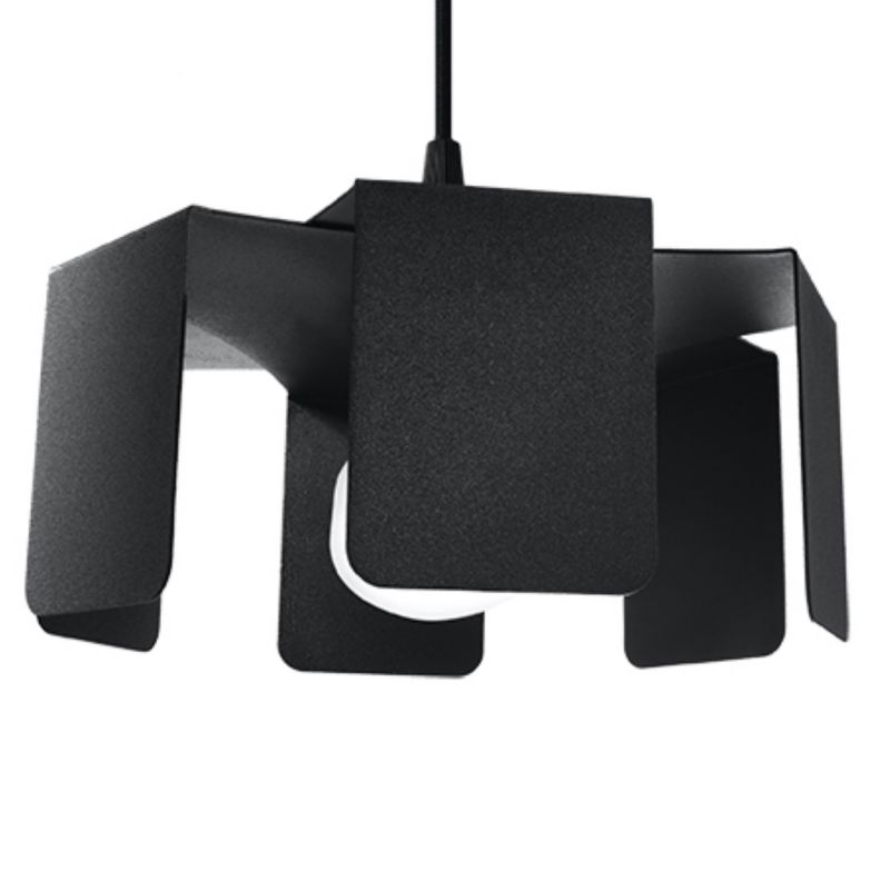 Lampa sufitowa wisząca Sollux Lighting Tulip 6668 czarna szerokość 25 cm 1xE27 x 60W 1 szt.