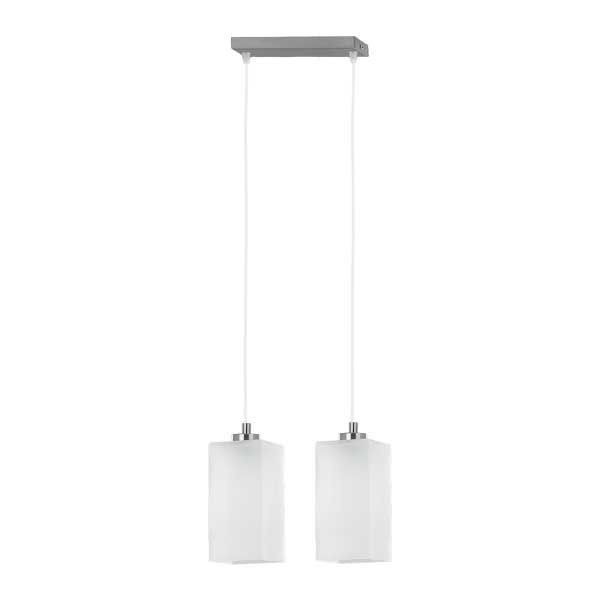 Lampa wisząca Alfa Ice srebrna wym: 110 x 10 x 30 cm 2xE27 x 15W 1 szt.